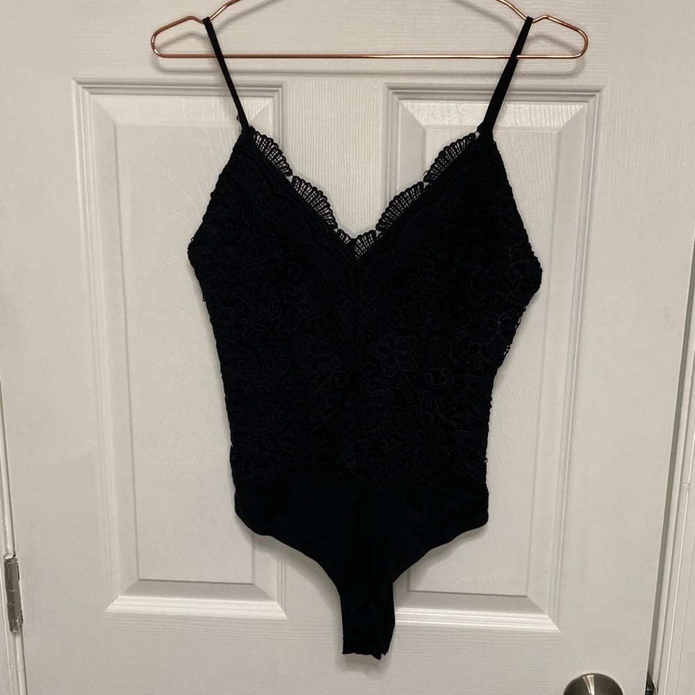 Lulu's‎ Black Lace Bodysuit